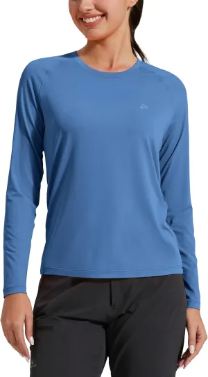 Pioneer Camp Rash Guard for Women Sun Shirts UPF 50  SPF UV Protection Long Sleeve Workout Tops Hiking Running Quick Dry
