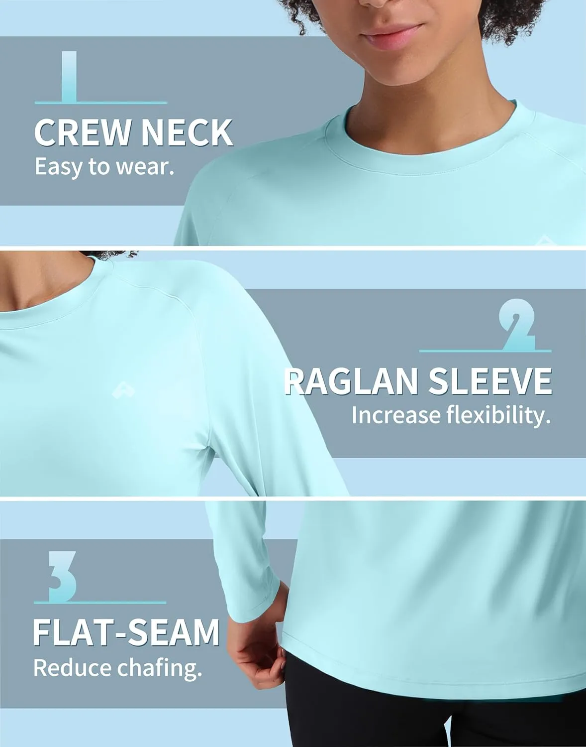 Pioneer Camp Rash Guard for Women Sun Shirts UPF 50  SPF UV Protection Long Sleeve Workout Tops Hiking Running Quick Dry