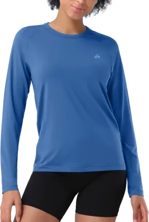 Pioneer Camp Rash Guard for Women Sun Shirts UPF 50  SPF UV Protection Long Sleeve Workout Tops Hiking Running Quick Dry