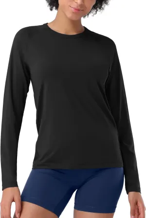 Pioneer Camp Rash Guard for Women Sun Shirts UPF 50  SPF UV Protection Long Sleeve Workout Tops Hiking Running Quick Dry