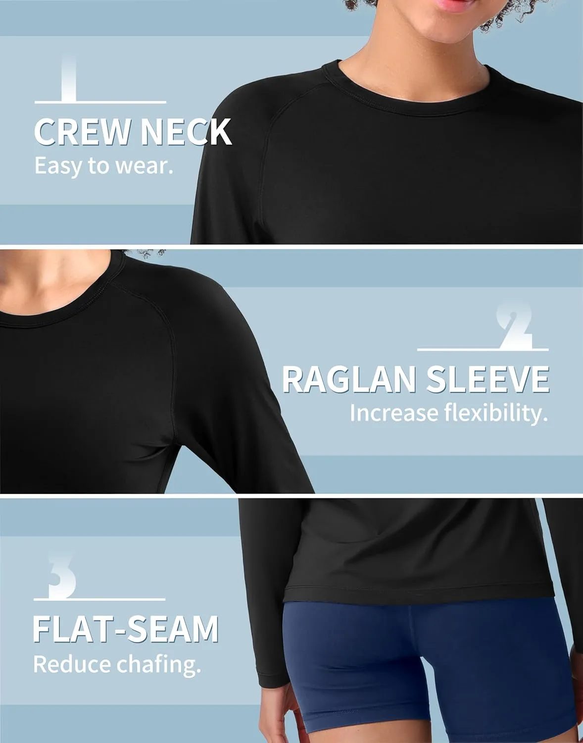 Pioneer Camp Rash Guard for Women Sun Shirts UPF 50  SPF UV Protection Long Sleeve Workout Tops Hiking Running Quick Dry