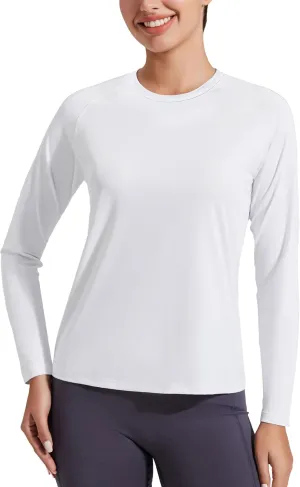 Pioneer Camp Rash Guard for Women Sun Shirts UPF 50  SPF UV Protection Long Sleeve Workout Tops Hiking Running Quick Dry