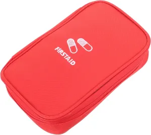 Portable Large Medicine Organizer Bag Reusable First Aid Storage Pouch with Zipper Closure for Travel Hiking and Home Use Durable Oxford Emergency Kit for Medications
