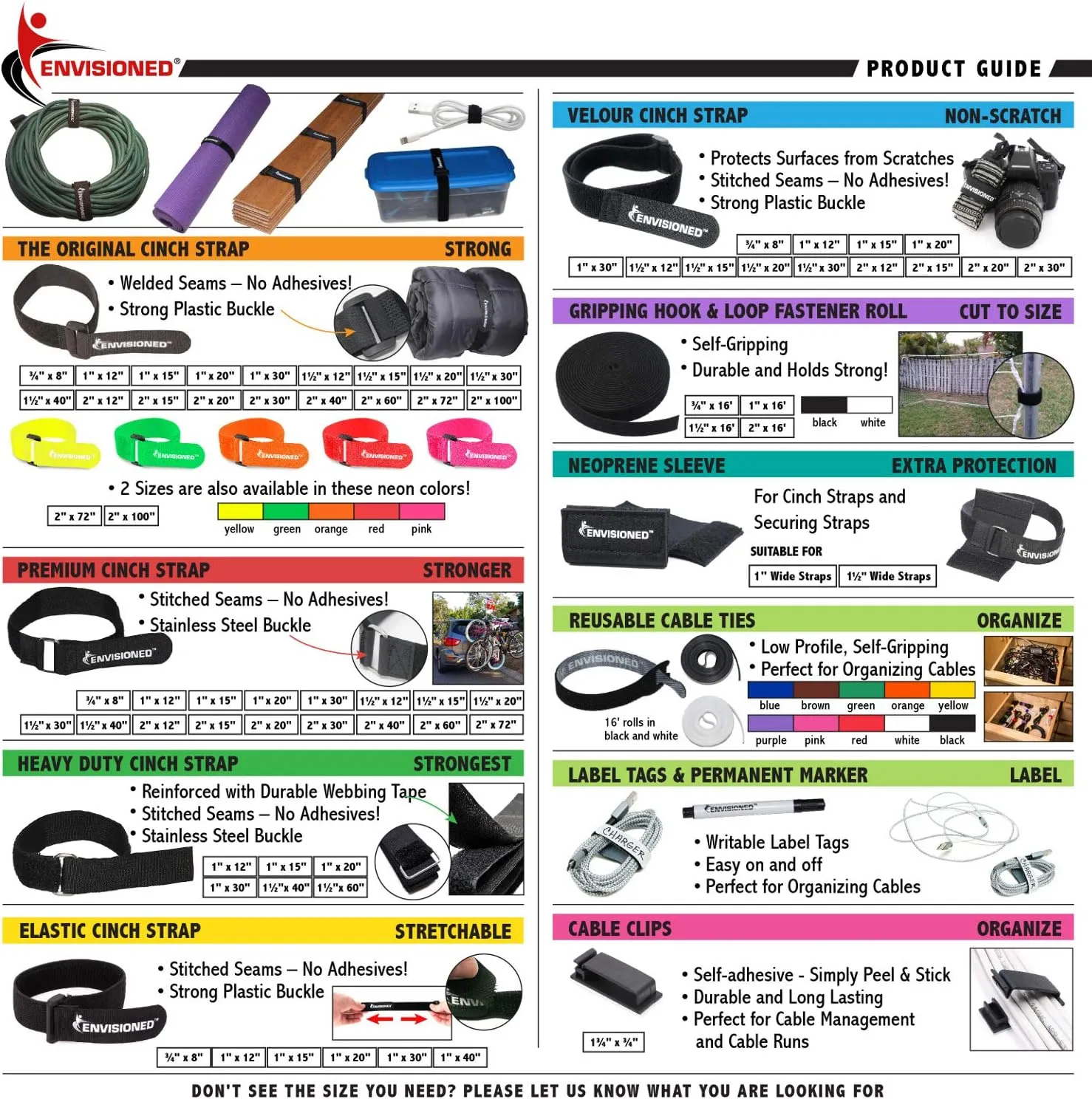 Premium Cinch Straps with Stainless Steel Metal Ring (Buckle), Reusable Durable Hook and Loop, Multipurpose Securing Straps 4 Pack - 3" x 40"