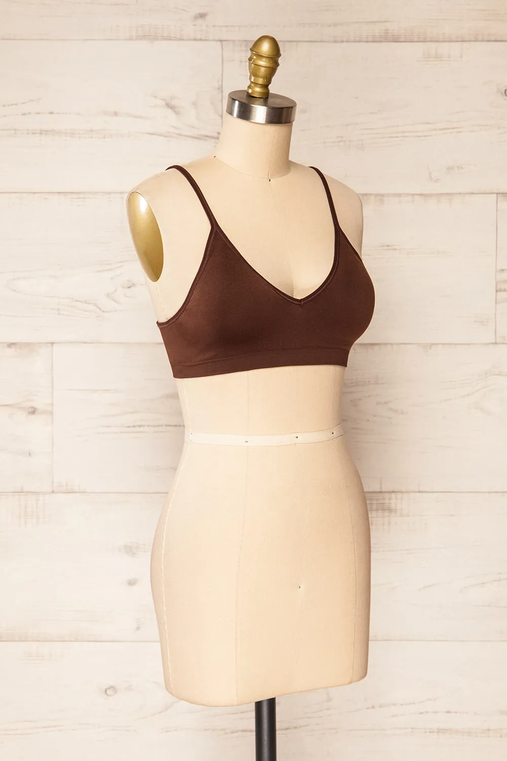 Pyzdry Brown | Padded Stretchable Bralette