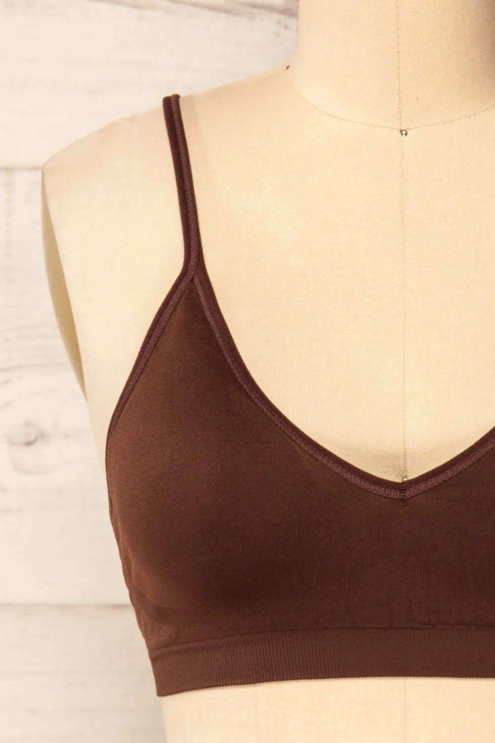 Pyzdry Brown | Padded Stretchable Bralette