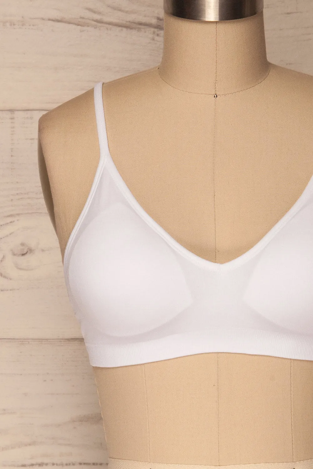 Pyzdry White | Padded Stretchable Bralette