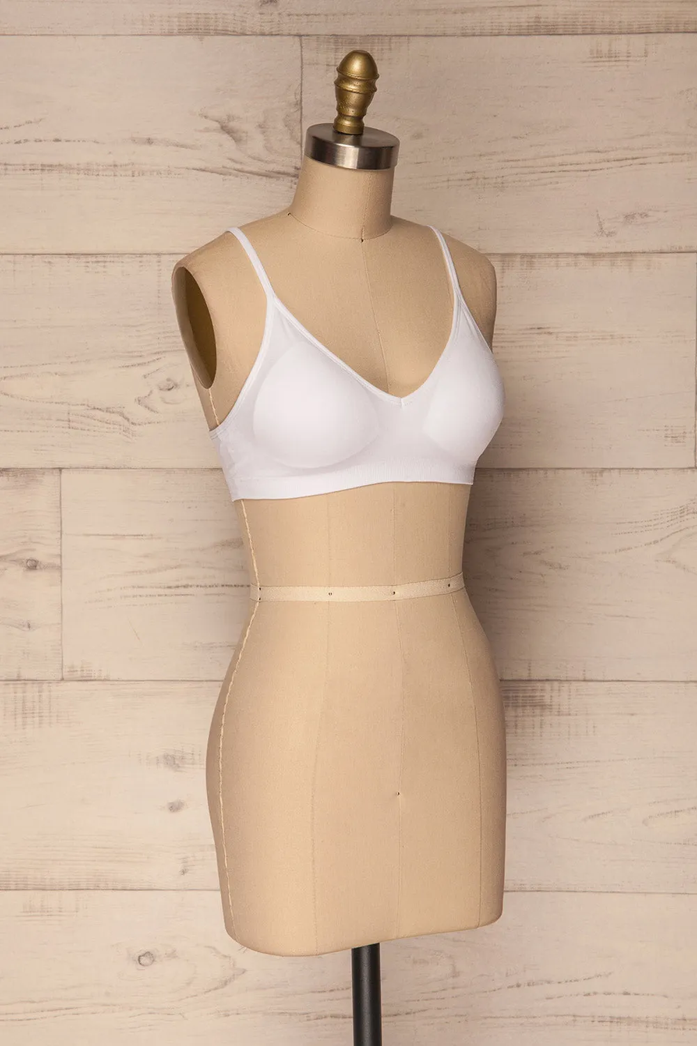 Pyzdry White | Padded Stretchable Bralette