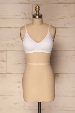 Pyzdry White | Padded Stretchable Bralette