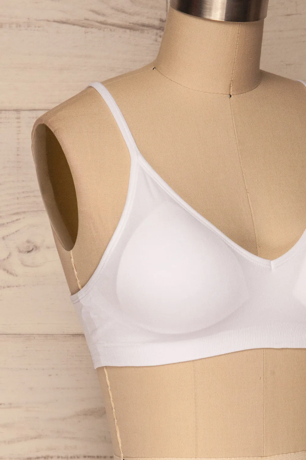 Pyzdry White | Padded Stretchable Bralette