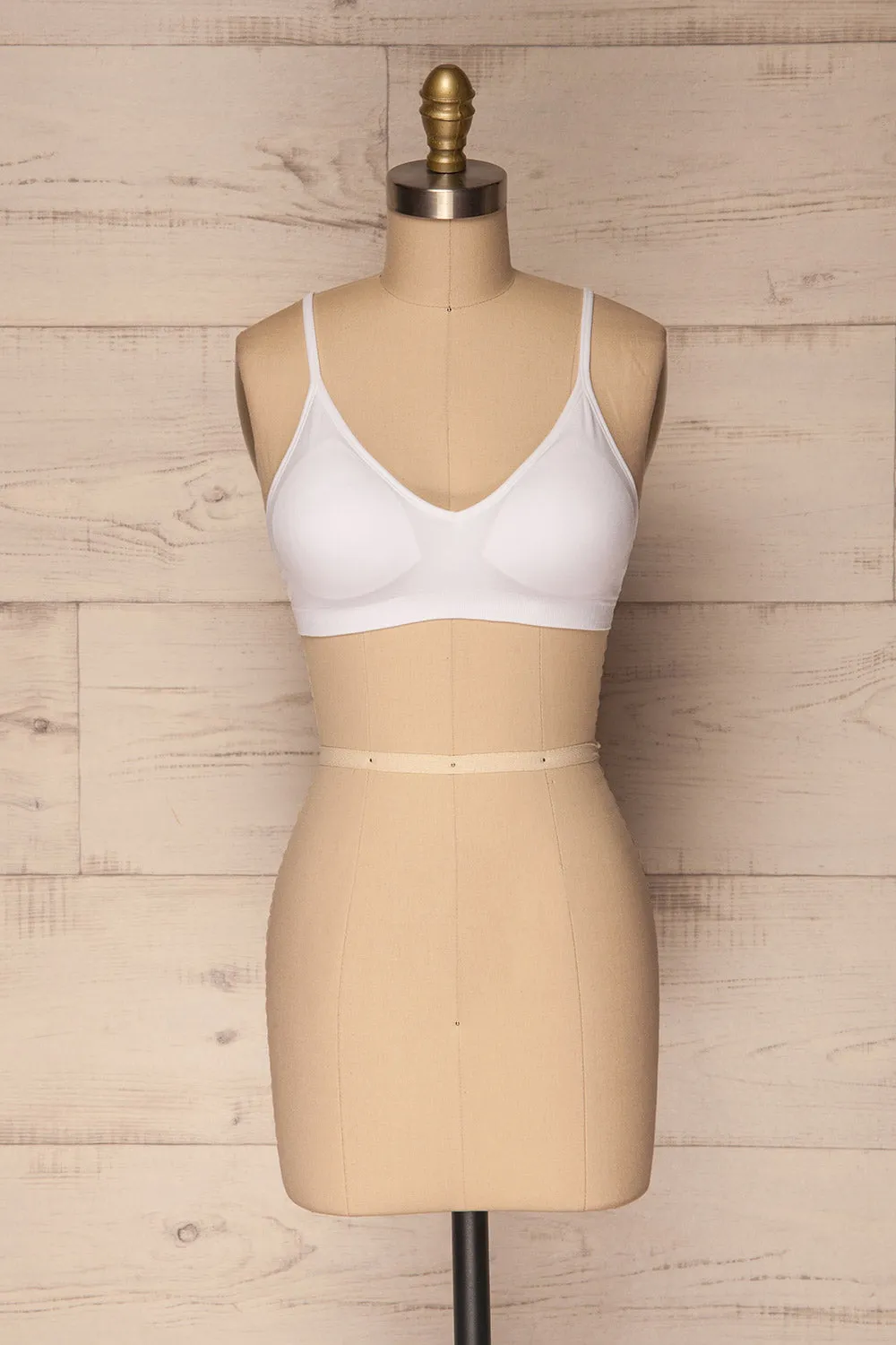 Pyzdry White | Padded Stretchable Bralette