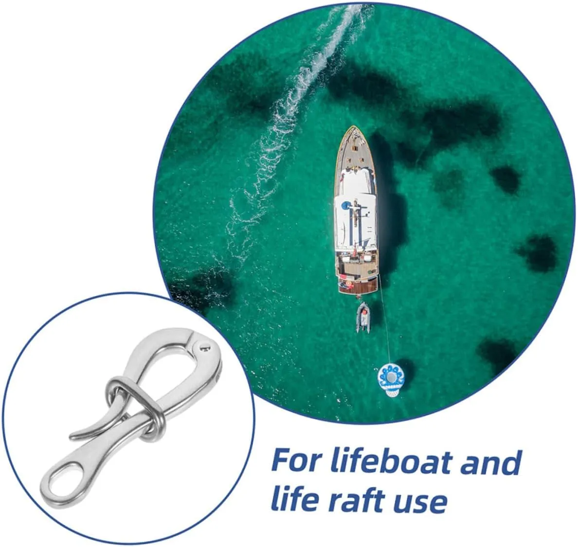 Quick Release Hook Stainless Hook Sailing Boat Yacht Hook Practical Boat Rafts Hook Convenient