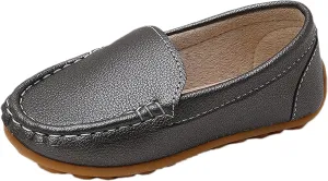 rismart Unisex Kids Slip on Loafers for Boys Girls School Casual Dress Flat Shoes