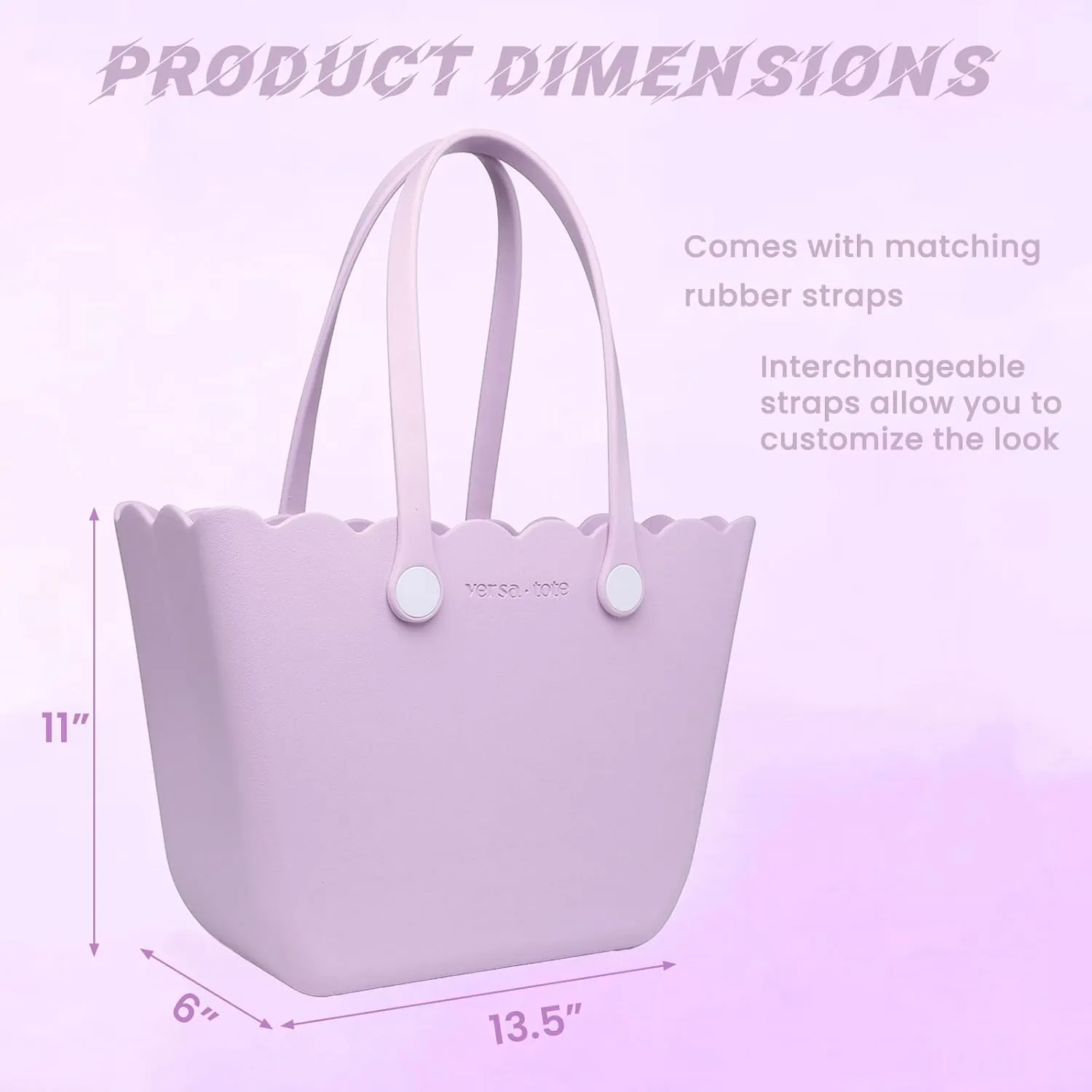 ROSE Rubber Beach Bag Lightweight Waterproof Washable Durable Travel Tote for Boat Pool Sports Gym