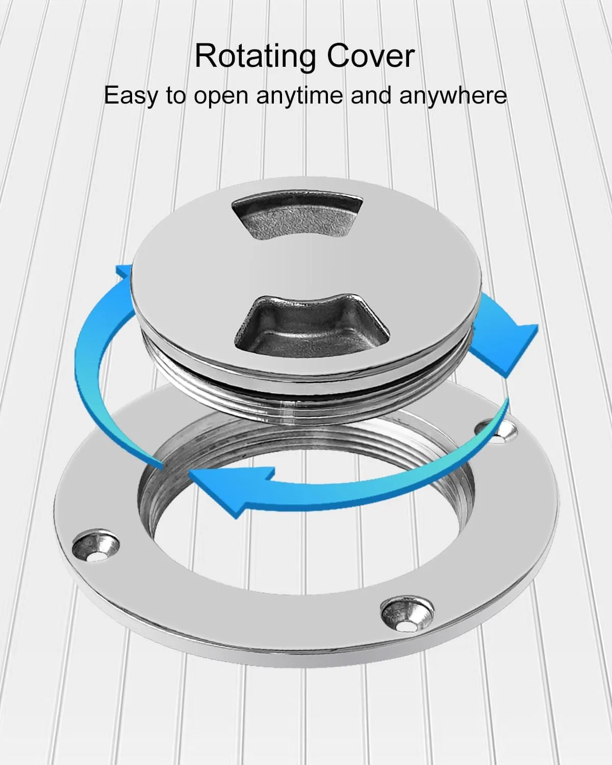 Round Boat Hatch Cover Used for Inspection Hatch Cap, Non Slip Detachable Cover for Marine Boat Yacht Black Boat Hatch