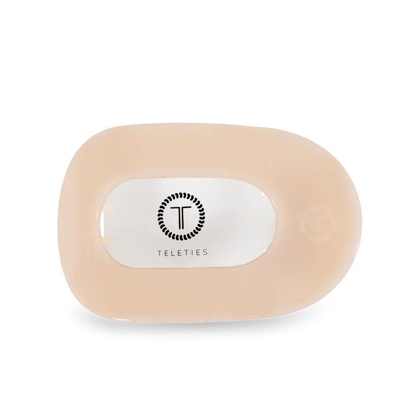 Round Flat Hair Clip | Medium | Almond Beige