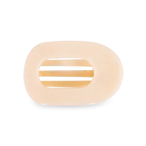 Round Flat Hair Clip | Medium | Almond Beige