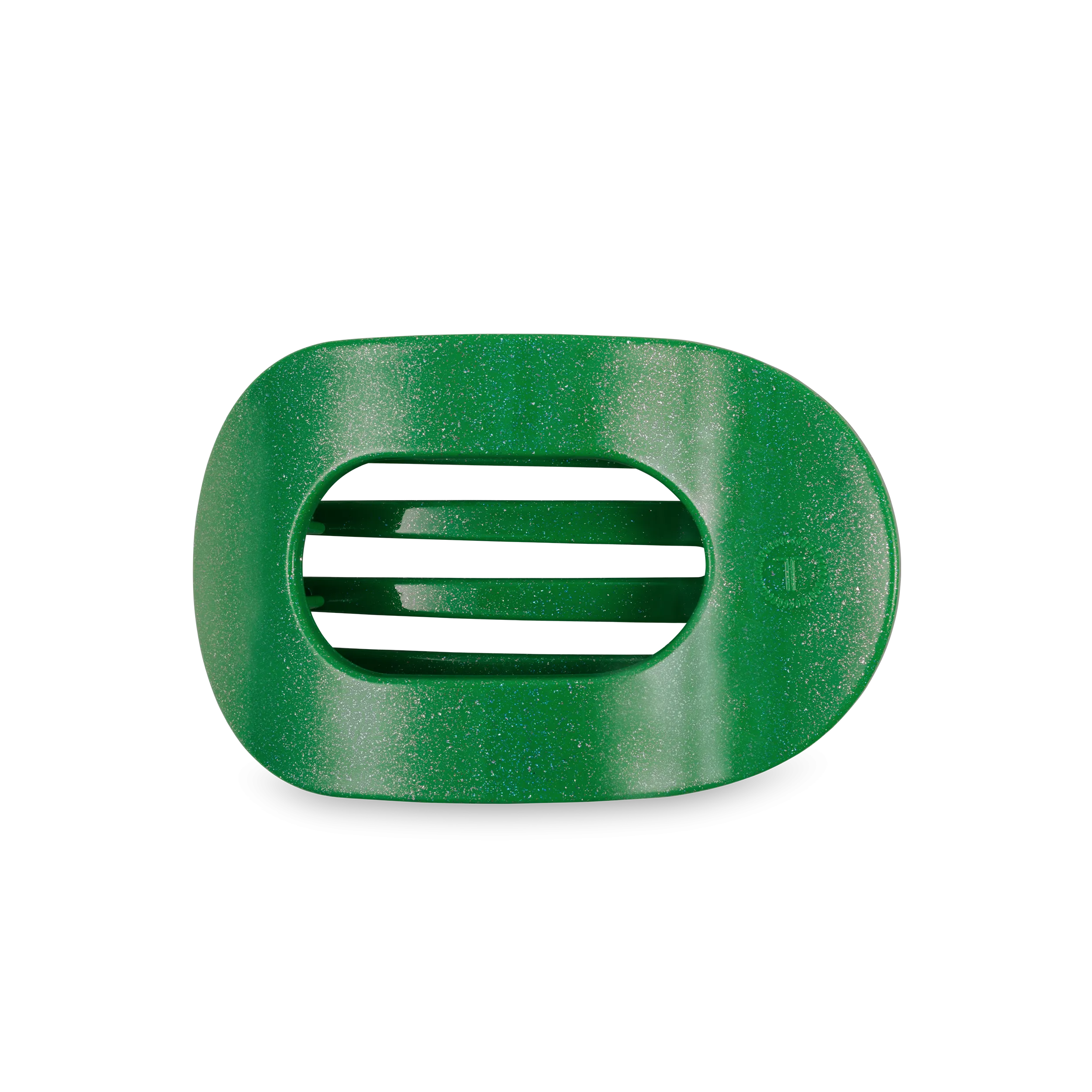 Round Flat Hair Clip | Medium | Shamrock Shimmer