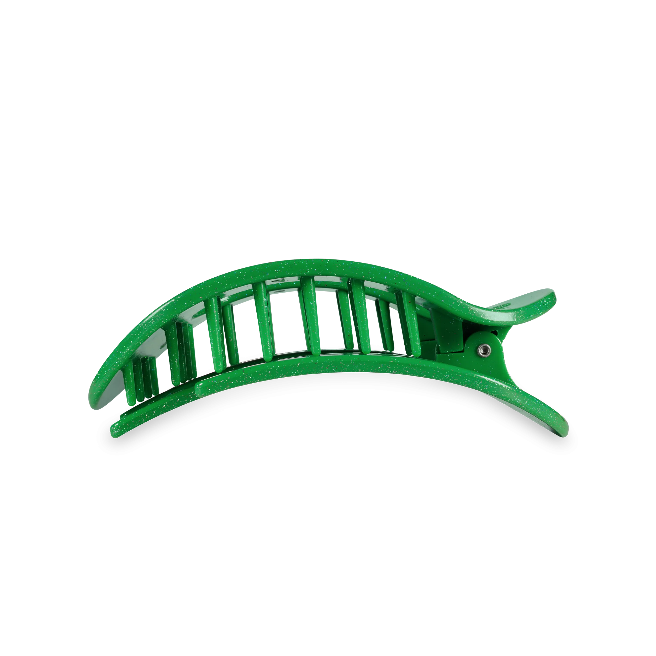 Round Flat Hair Clip | Medium | Shamrock Shimmer