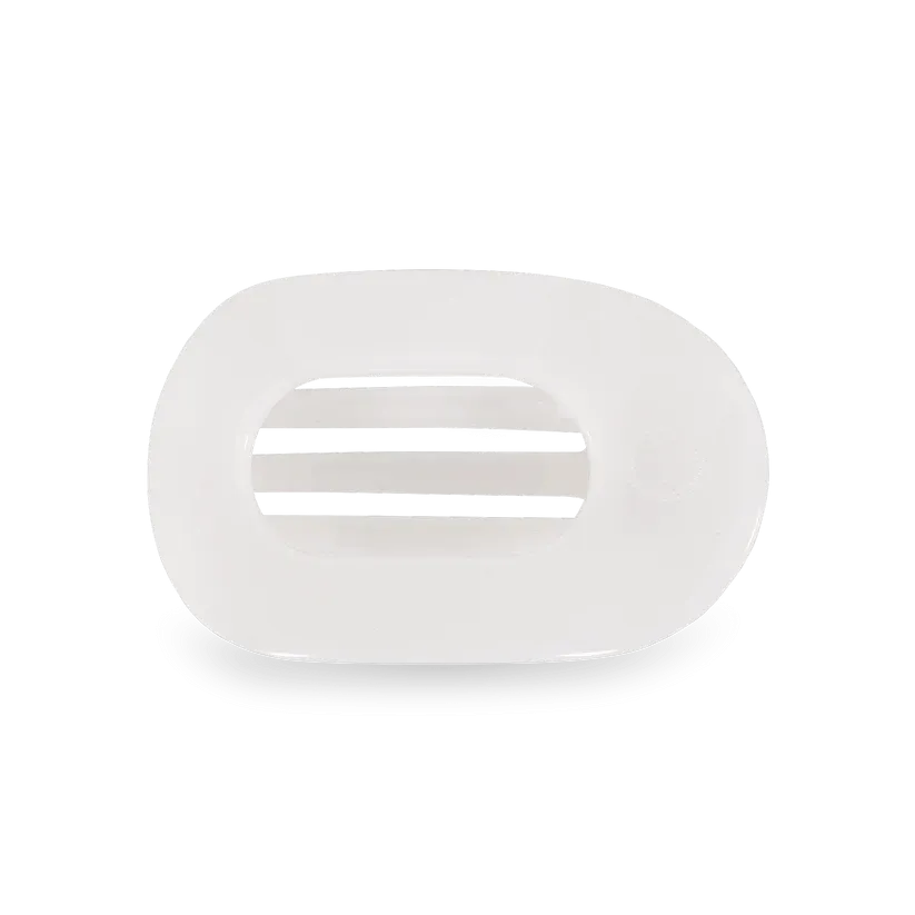 Round Flat Hair Clip | Small | Coconut White