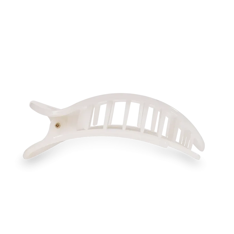 Round Flat Hair Clip | Small | Coconut White