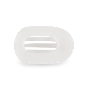 Round Flat Hair Clip | Small | Coconut White