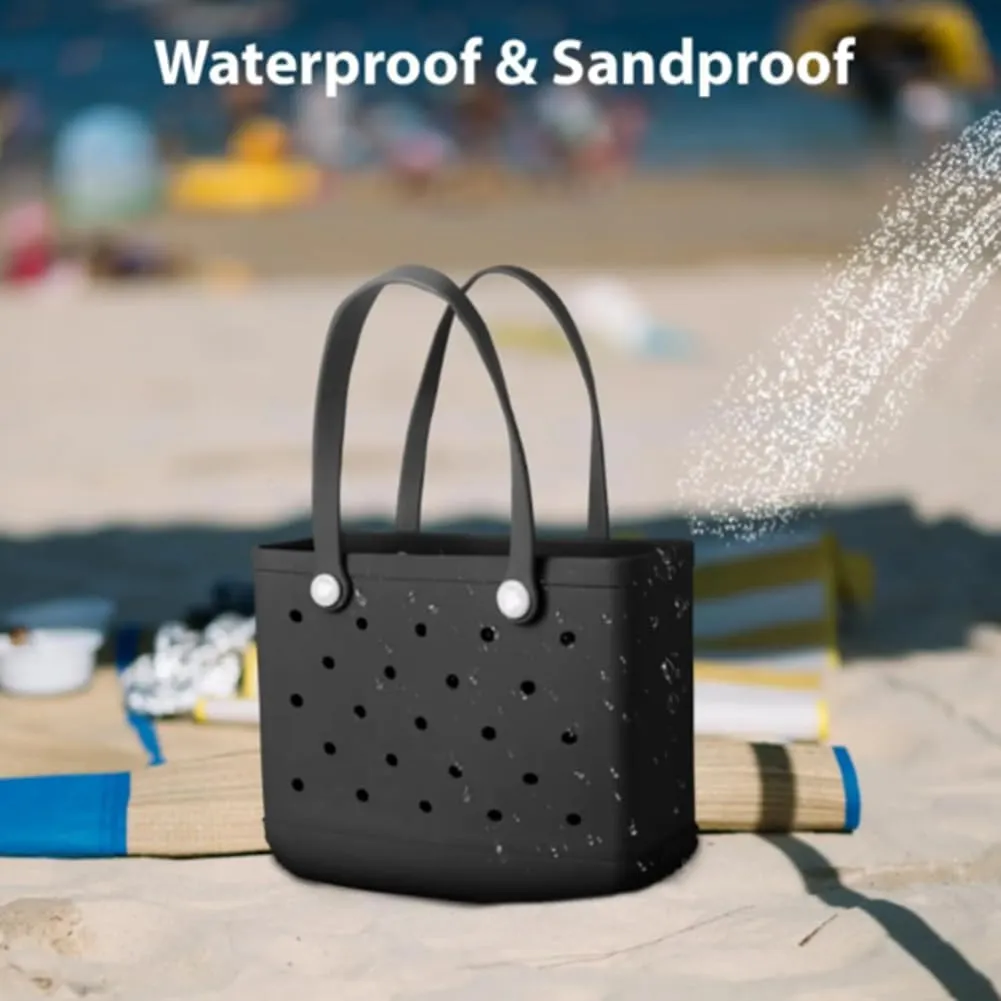 Rubber Beach Bag for Women,Large Capacity Waterproof Outdoor Large Tote Bag for Beach Boat Sports Pool