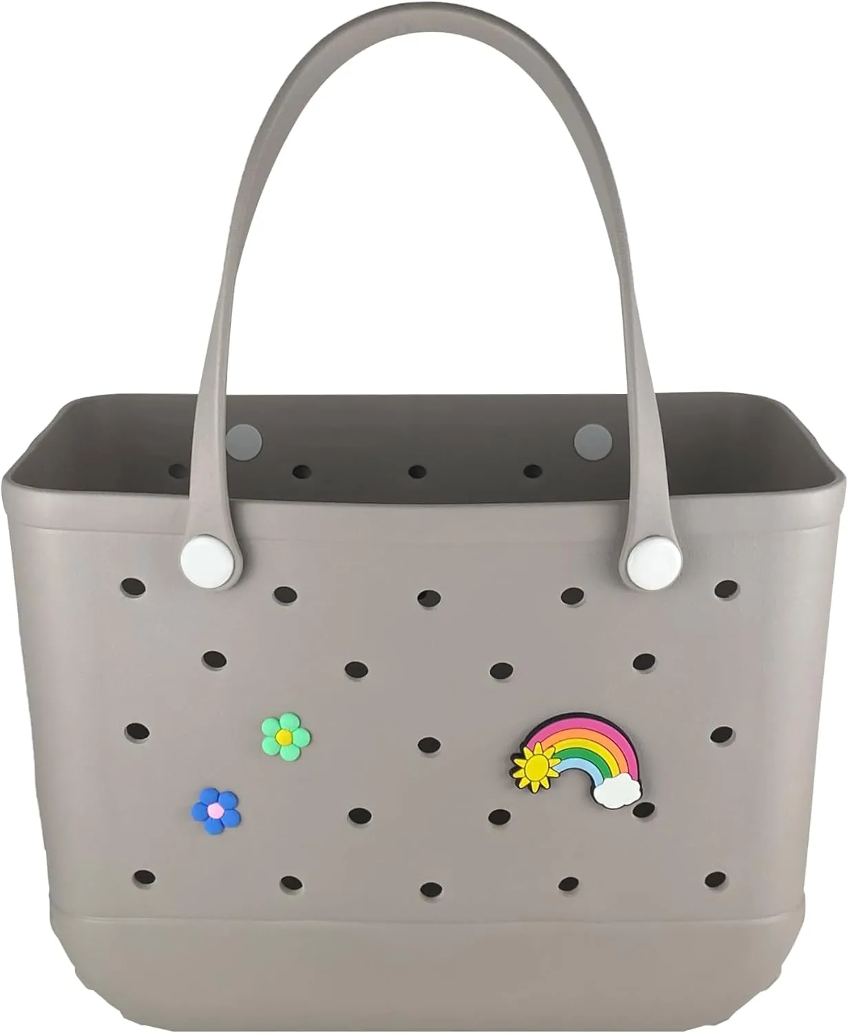 Rubber Beach Bag Waterproof Washable Tip-Proof Durable Tote Bag for Beach Pool Sports Modern Versatile Rubber Tote