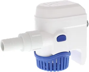 Rule-Mate Automatic Submersible Bilge Pumps 12V RM500B- 500GPH with Auto Sense Intelligence - Thermal Cut-Off & Backflow Prevention - Compact Design for Boats - Easy Install Threaded Discharge