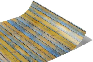 Rwraps Blue Wood Plank Lost Maya Gloss Vinyl Film Wrap 59in x 5ft Vinyl Vehicle Car Film Sheet Roll