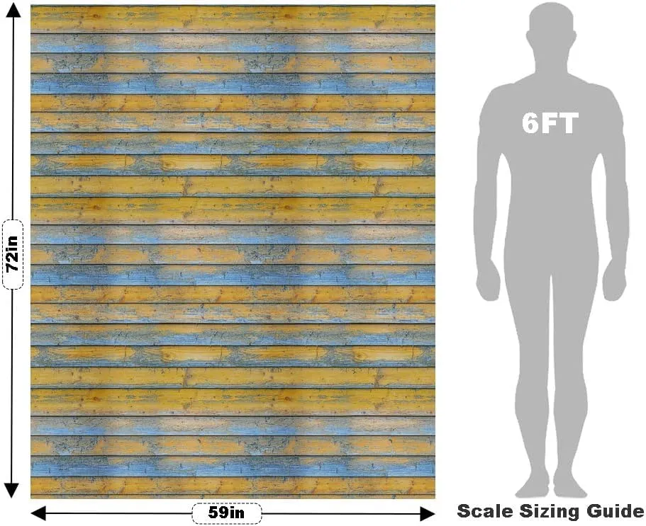 Rwraps Blue Wood Plank Lost Maya Gloss Vinyl Film Wrap 59in x 5ft Vinyl Vehicle Car Film Sheet Roll