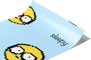Rwraps Emoji So Sleepy Gloss Vinyl Film Wrap 59in x 1ft Vinyl Vehicle Car Film Sheet Roll