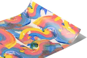 Rwraps Rainbow Abstract Sleepy Dreams Gloss Vinyl Film Wrap 59in x 6in Vinyl Vehicle Car Film Sheet Roll