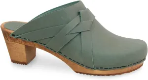 Sanita Manuella Leather Mule for Women - Durable, Comfortable, Open-Back, Wooden Sole, Rubber Outsole Perfect for Any Occassion