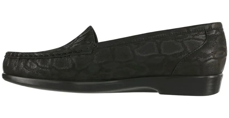 SAS Women's Simplify Slip On Loafer Nero Snake