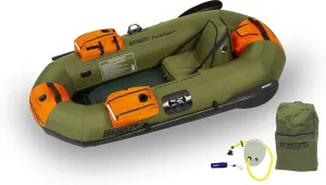 Sea Eagle PF7 PackFish7 Inflatable 7' Fishing Boat-Lightweight-Portable-Dry Enclosed Hull-Durable-One Person Fishing Boat Float Tube