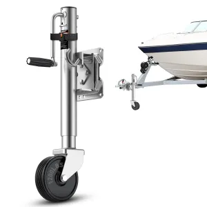 SEALIGHT Boat Trailer Jack with Wheel - Load Capacity up to 1200 lbs, Galvanized Steel, Corrosion-Resistant Design, Height Adjustable from 22.8-32.8 inches, Suitable for RV, Boat, Cargo Trailer