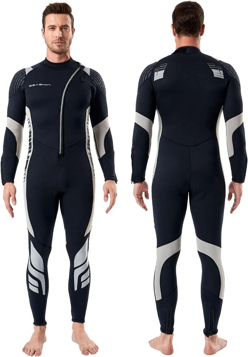 Seaskin Wetsuits for Men Women 3mm Front Zip Full Wetsuit
