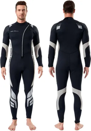 Seaskin Wetsuits for Men Women 3mm Front Zip Full Wetsuit