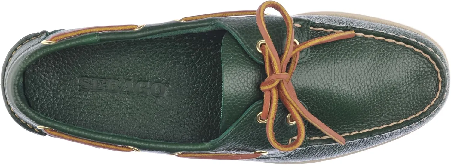 Sebago Men's Portland Martellato Boat Shoes - Handsewn Full-Grain Leather Moccasins with Non-Slip Rubber Soles