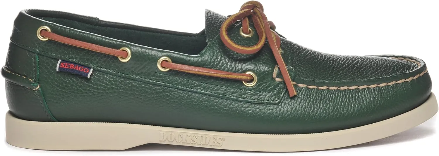 Sebago Men's Portland Martellato Boat Shoes - Handsewn Full-Grain Leather Moccasins with Non-Slip Rubber Soles