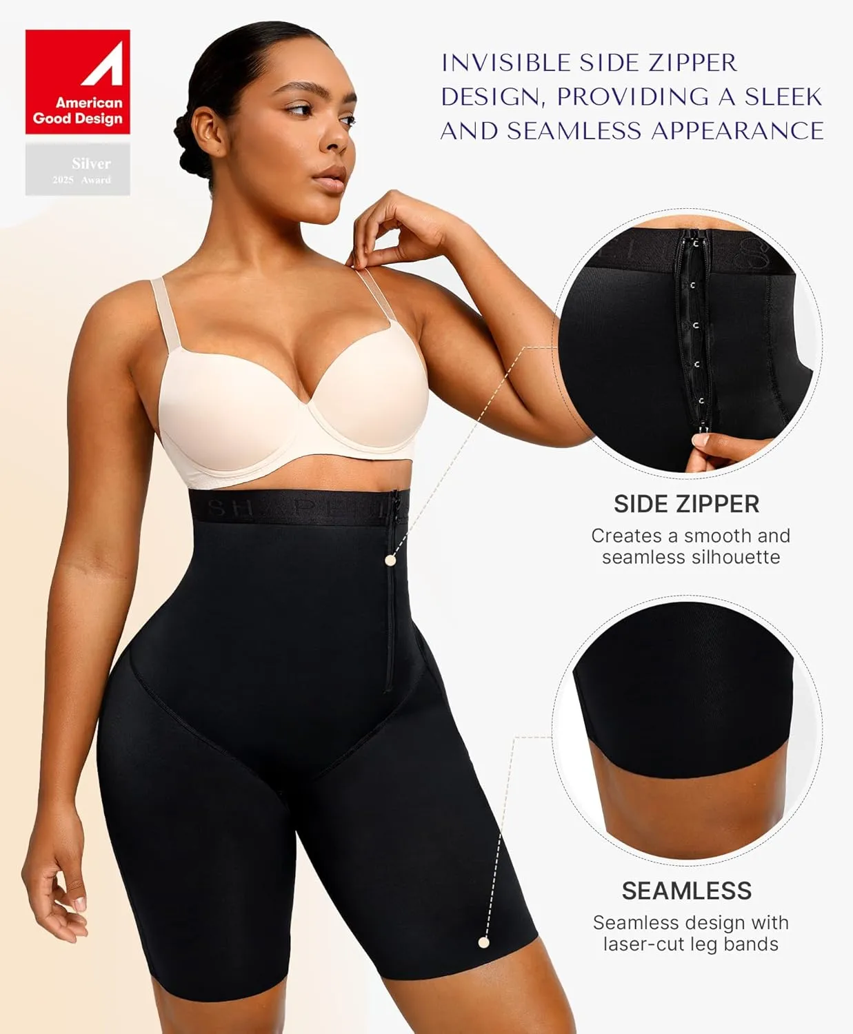SHAPELLX Shapewear For Women Tummy Control High Waisted Body Shaper Shorts Butt Lifting Shapewear Higher Power Panties
