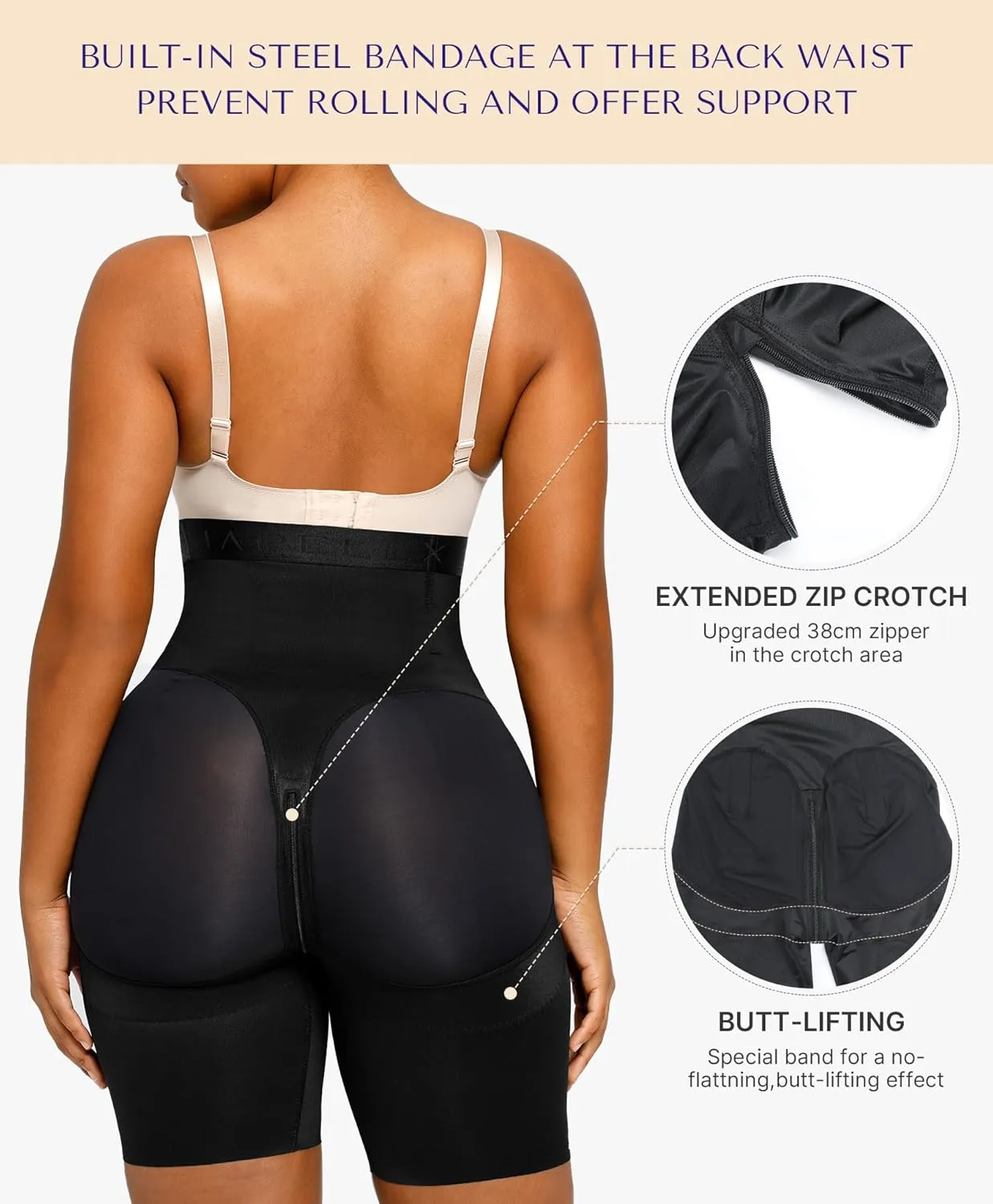 SHAPELLX Shapewear For Women Tummy Control High Waisted Body Shaper Shorts Butt Lifting Shapewear Higher Power Panties