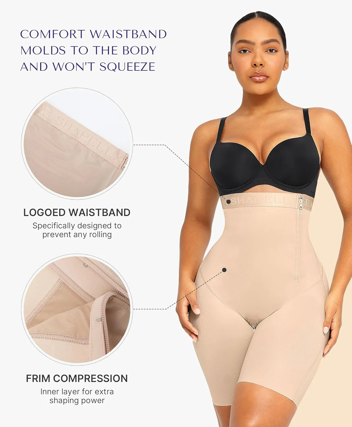 SHAPELLX Shapewear For Women Tummy Control High Waisted Body Shaper Shorts Butt Lifting Shapewear Higher Power Panties