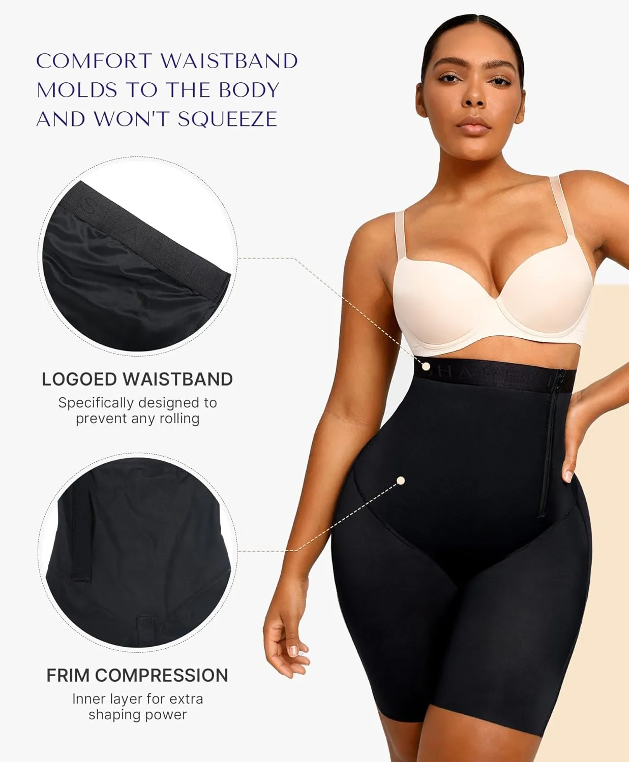 SHAPELLX Shapewear For Women Tummy Control High Waisted Body Shaper Shorts Butt Lifting Shapewear Higher Power Panties