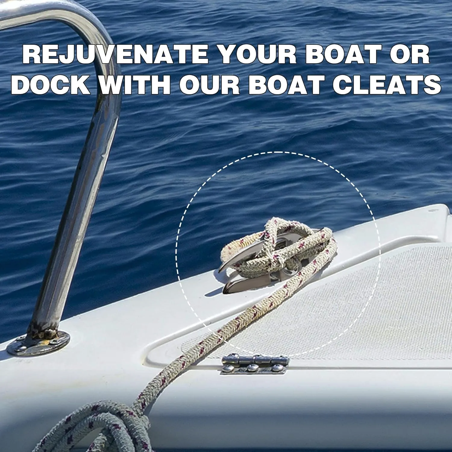SHENGHUISS Folding Boat Cleat 316 Stainless Steel Cleat Flip Up Boat Dock Cleats (5"/6"/8")