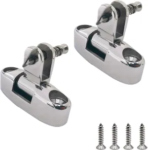 SHENGHUISS Marine Swivel Deck Hinge 316 Stainless Steel Boat Bimini Top Swivel Mount Hardware Marine Grade with Screw