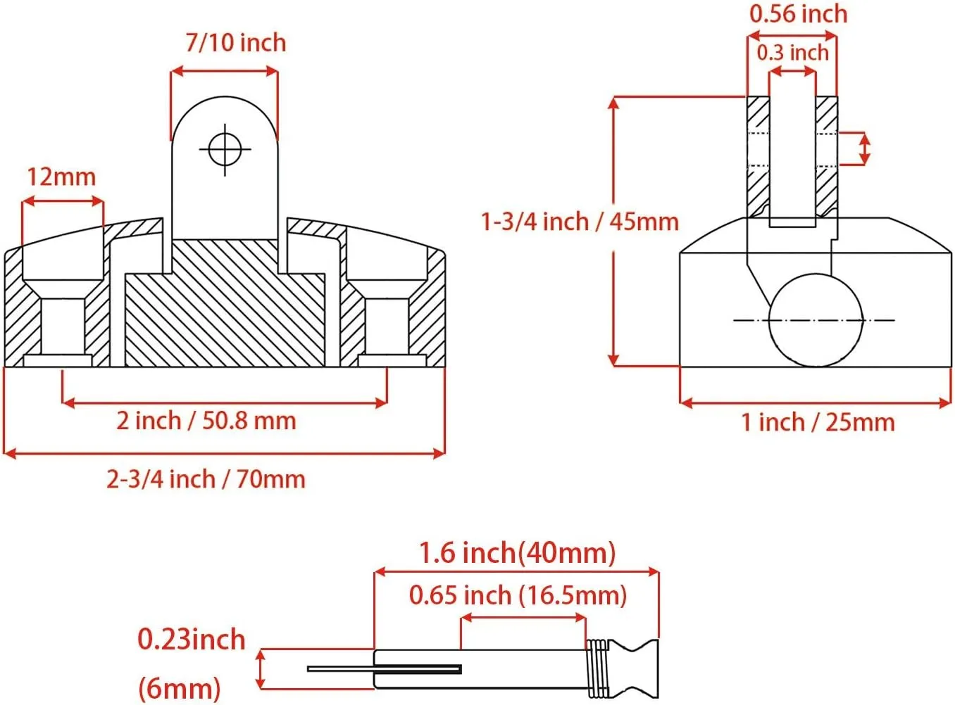 SHENGHUISS Marine Swivel Deck Hinge 316 Stainless Steel Boat Bimini Top Swivel Mount Hardware Marine Grade with Screw