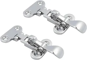 Ship Fittings 2PCS Deck Lock Hasp 316 Stainless Steel Lockable Hold Down Clamp Latch Fastener Mirror Polish for Marine Boat Marine Hardware