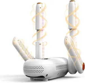 Shoe Dryer & Boot Dryer with Deodorizer – Shoe-Friendly Technology, Shoe Warmer with Heat Blower Fan, Dries 4 Shoes at Once and Odor Removal - Ideal for Ski Shoes, Boots, Gloves, and Hats